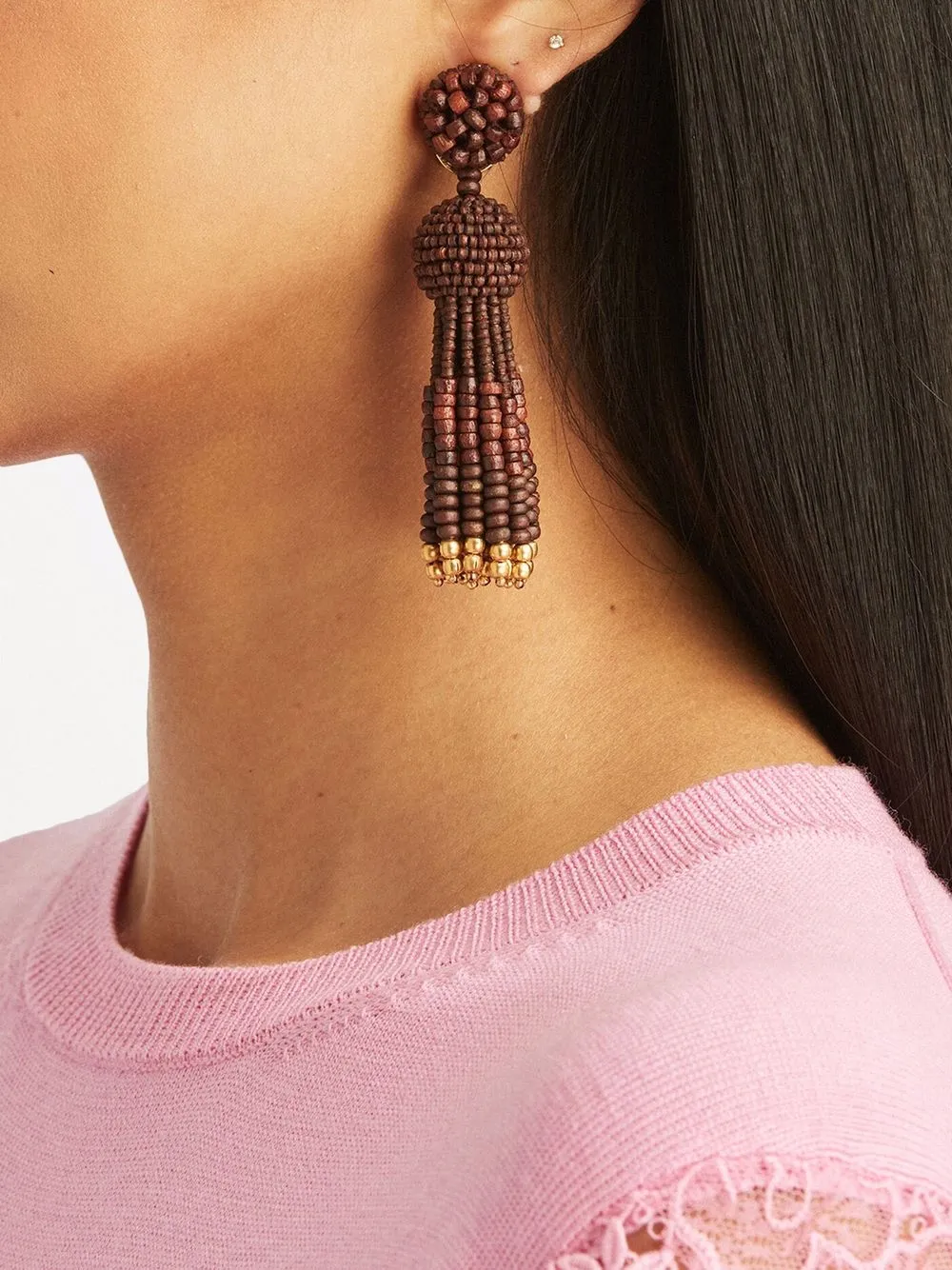 Image 2 of Oscar de la Renta tassel drop earrings