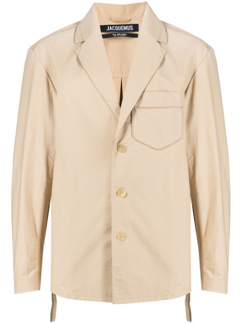 Jacquemus single-breasted cotton blazer Men