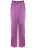 Olympiah elasticated wide-leg trousers - Purple