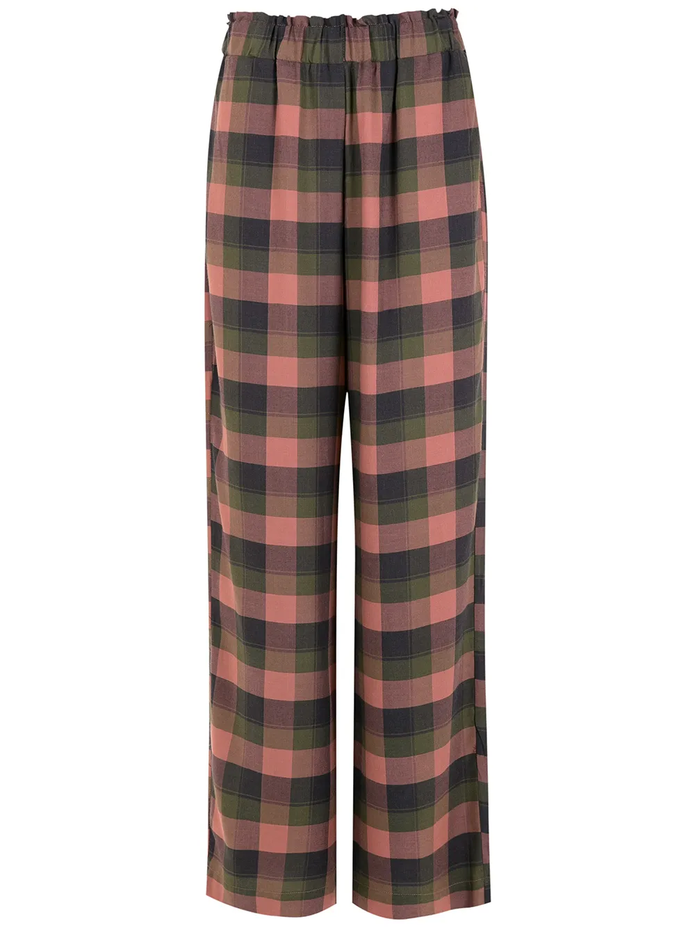 

Olympiah check-print wide-leg trousers - Brown