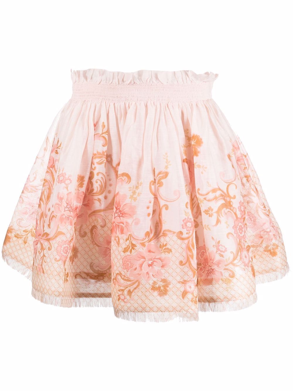 

ZIMMERMANN falda con estampado floral - Rosado