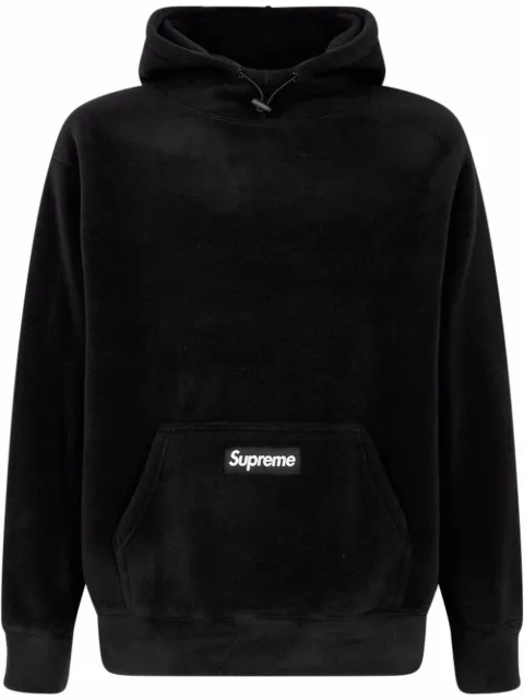 Supreme Polartec logo-patch hoodie