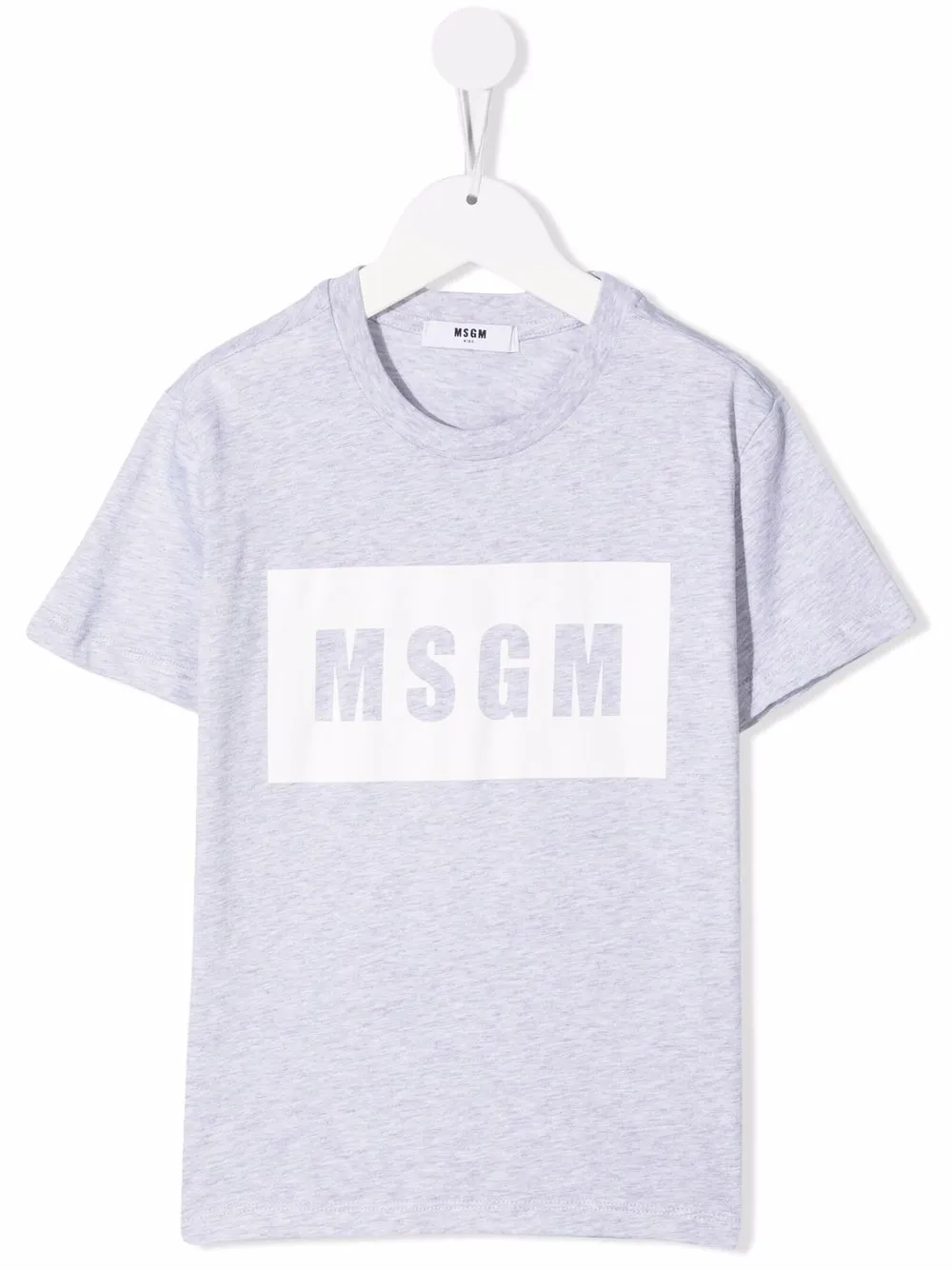 

MSGM Kids playera con logo estampado - Gris