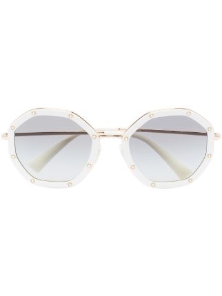 Valentino octagonal outlet sunglasses