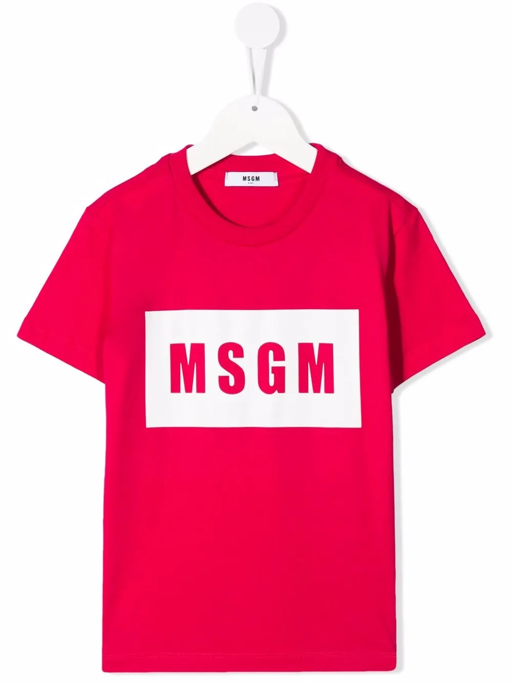 

MSGM Kids logo-print cotton T-shirt - Pink