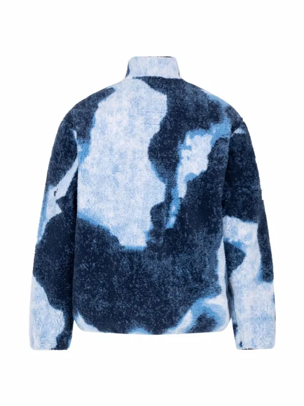 x The North Face bleached denim fleece jacket