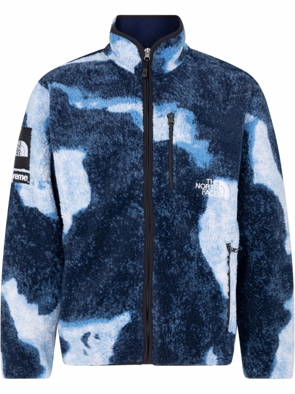 Supreme x The North Face Bleached Denim Fleece Jacket - Farfetch