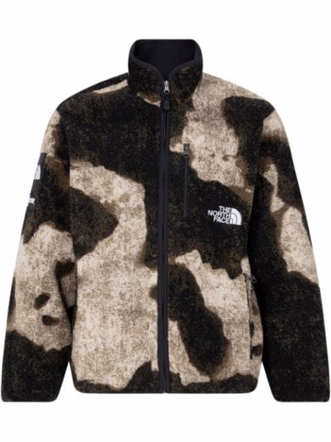 Supreme x The North Face bleached denim fleece jacket