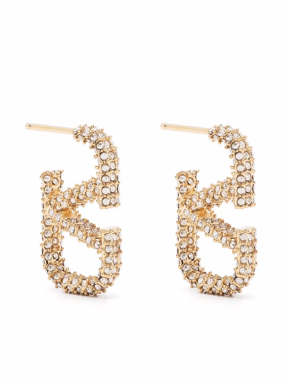 Image 1 of Valentino Garavani VLogo Signature crystal-embellished earrings