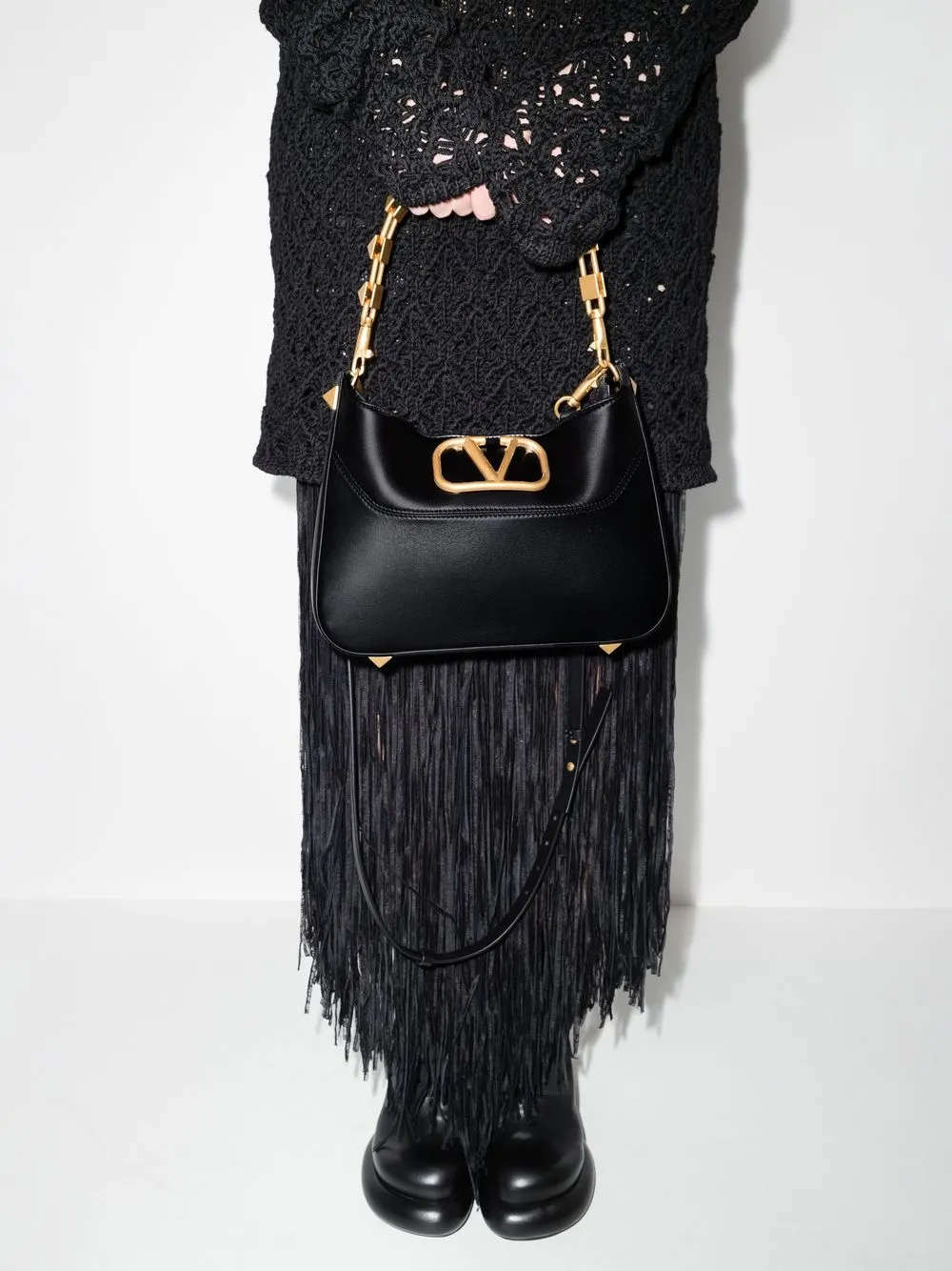 Valentino Garavani Stud Sign shopper - Zwart