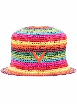 Rosso Cappello bucket con applicazione Farfetch Accessori Cappelli e copricapo Cappelli Cappello Bucket 