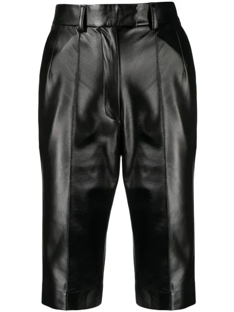 Materiel Leather \u0026 Faux Leather Shorts 