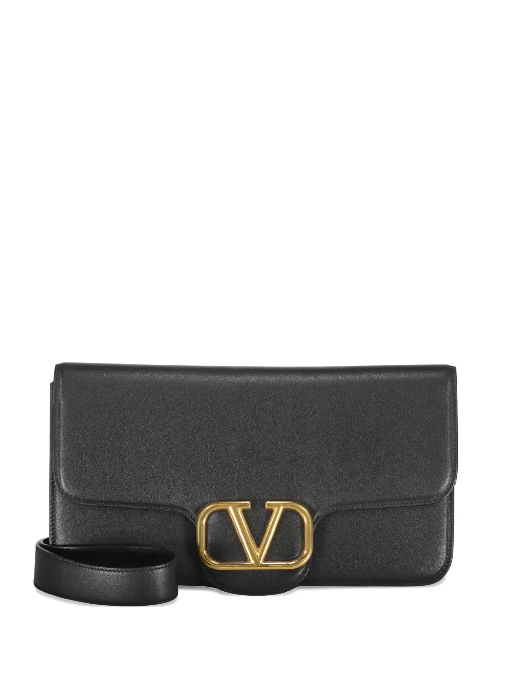 Valentino Garavani logo-plaque messenger bag – Black