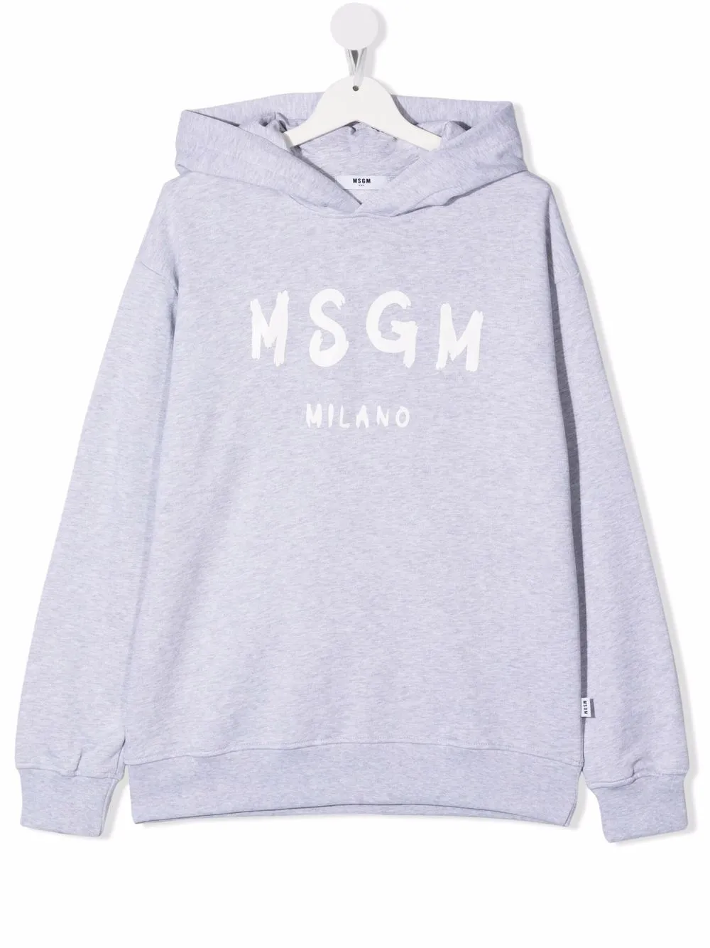 

MSGM Kids TEEN logo-print cotton hoodie - Grey