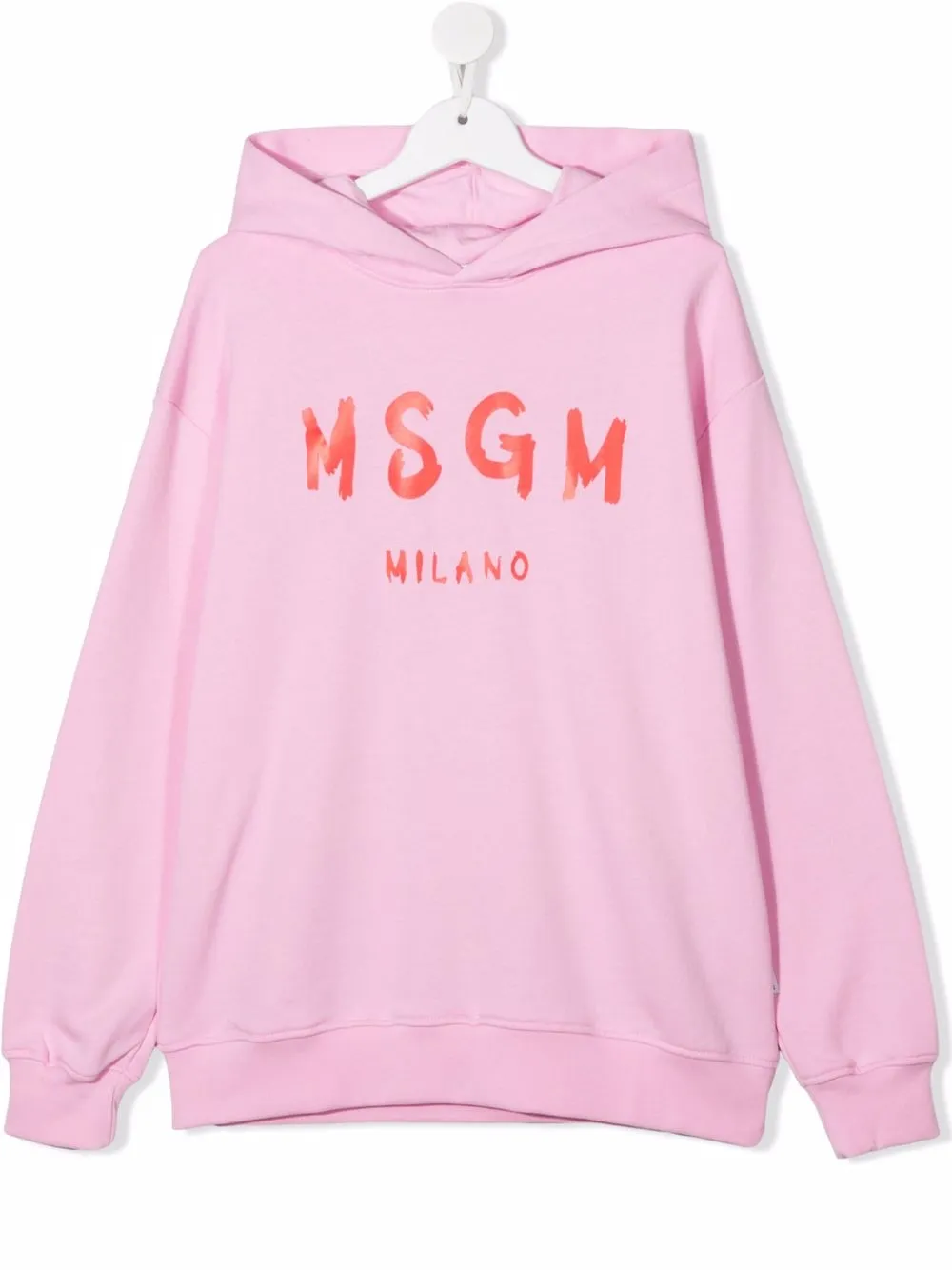 

MSGM Kids hoodie con logo estampado - Rosado