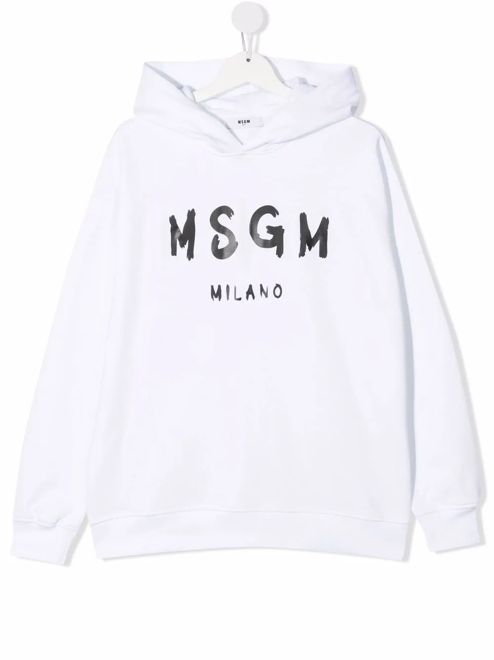 

MSGM Kids hoodie con logo estampado - Blanco