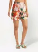 Oscar de la Renta floral-print satin shorts