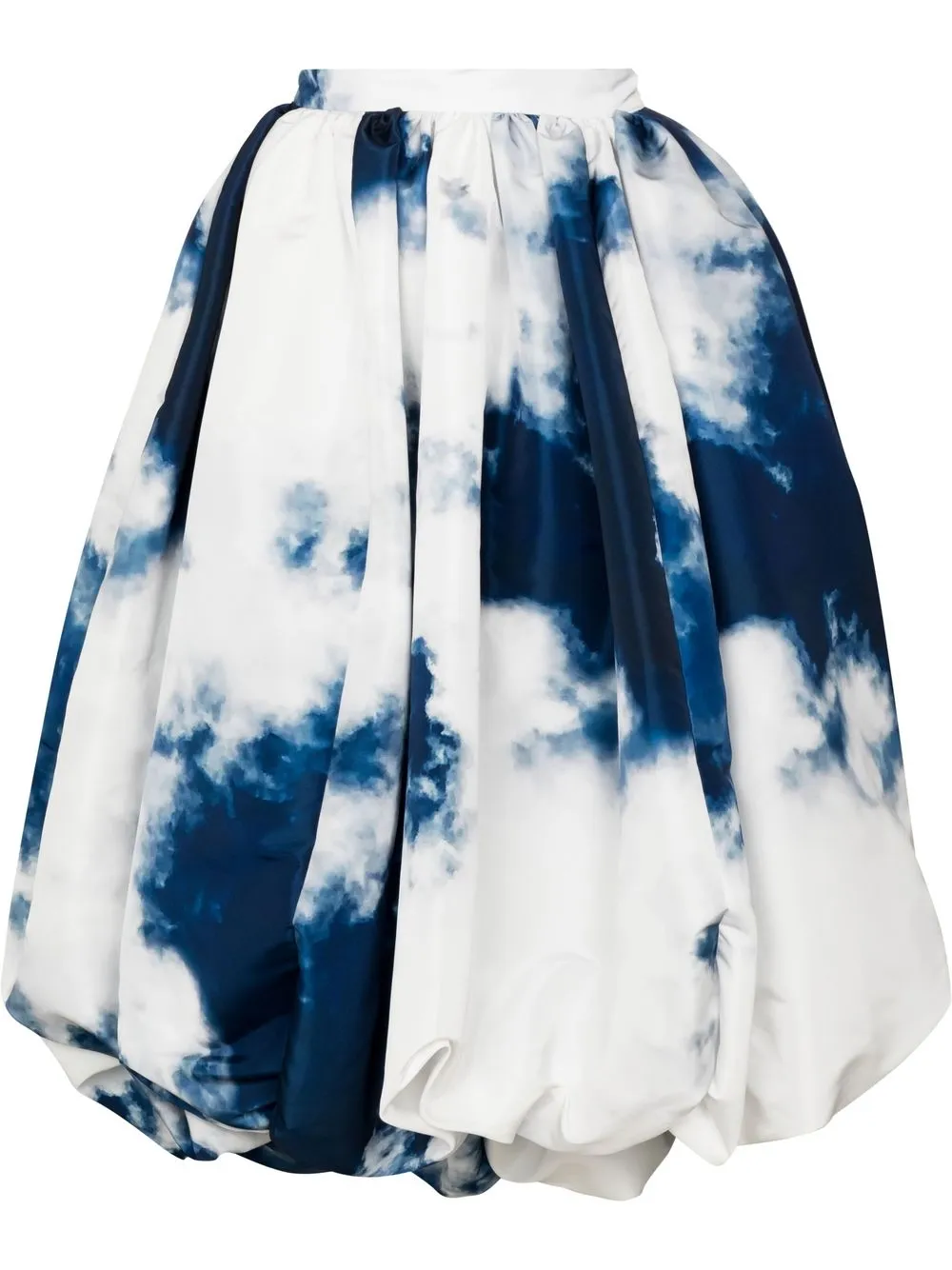 

Alexander McQueen sky print puff-hem skirt - Blue