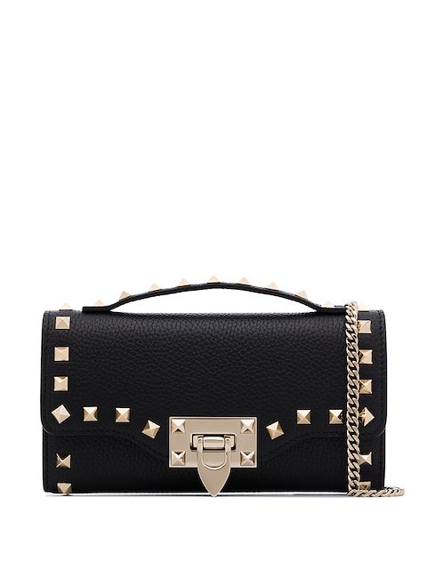 Valentino Garavani Rockstud flip-lock fastening clutch
