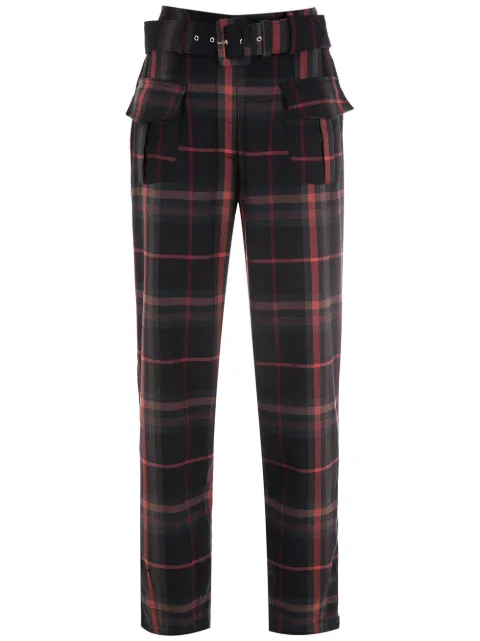 Olympiah pantalones slim con estampado de cuadros