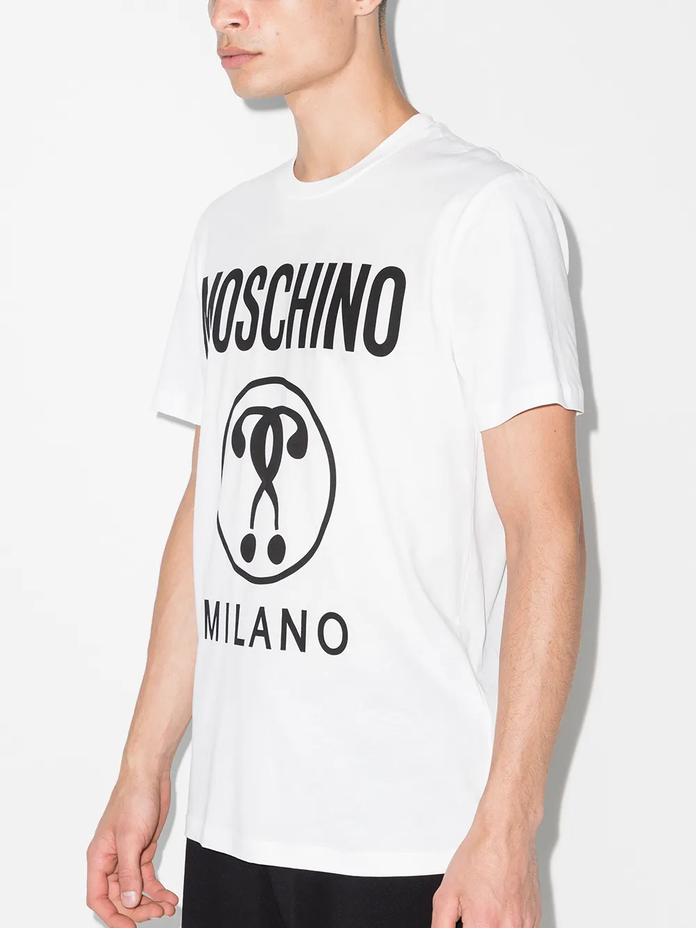 фото Moschino футболка с логотипом double question mark