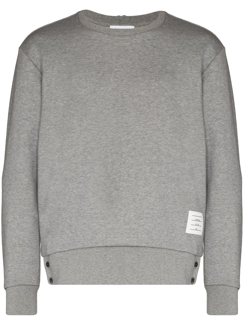 Thom Browne RWB stripe cotton sweatshirt - Grey