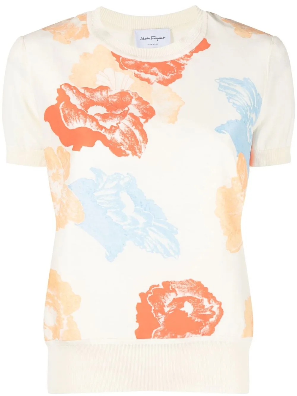 

Salvatore Ferragamo playera con estampado floral - Blanco