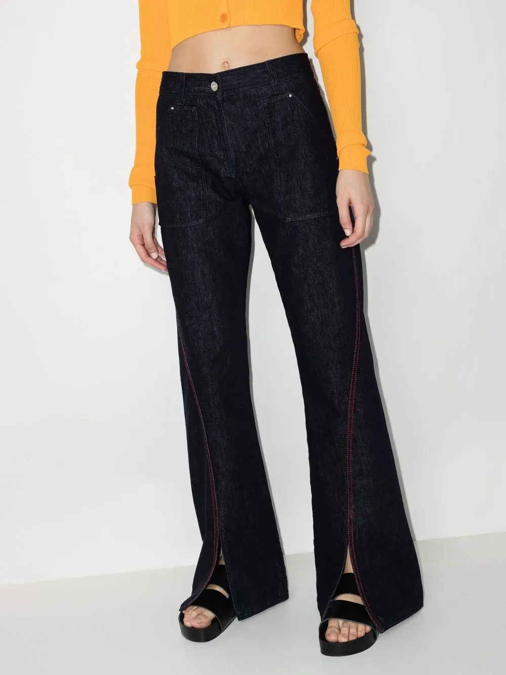 Ferragamo front-slit wide-leg jeans | Wide-Leg Jeans | Image 2