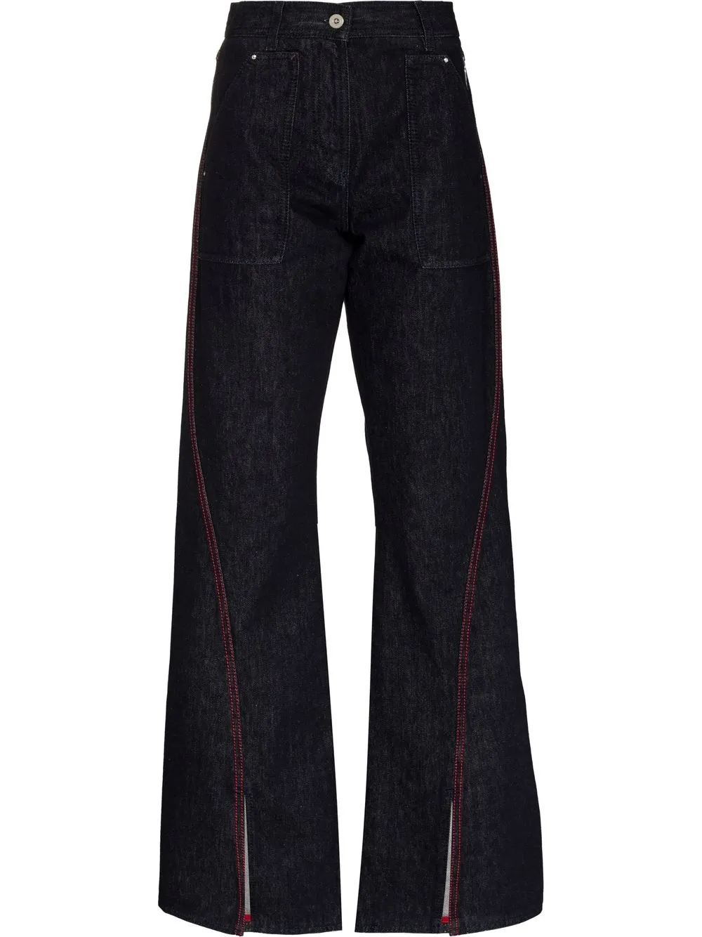 Ferragamo front-slit wide-leg jeans | Blue | Image 1