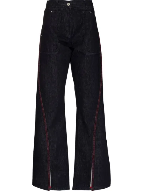 Ferragamo front-slit wide-leg jeans