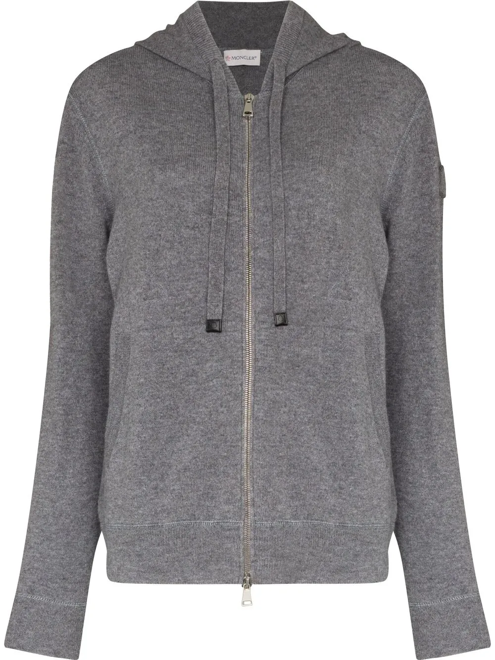 

Moncler cárdigan tejido con capucha y cierre - Gris