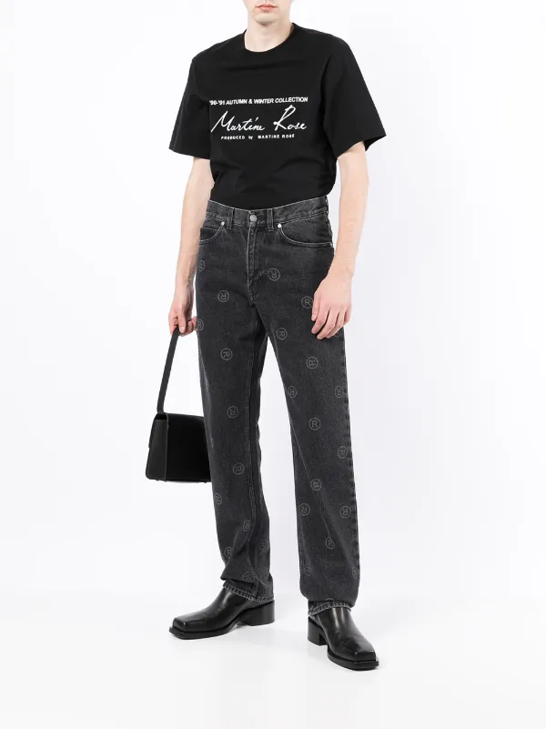 Martine Rose logo-print straight-leg Jeans - Farfetch