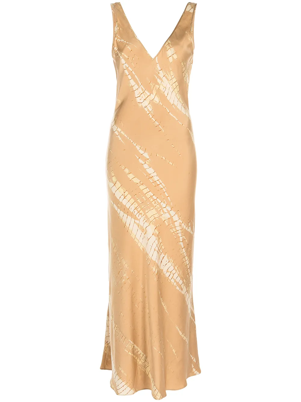 

VOZ double-V silk maxi dress - Brown