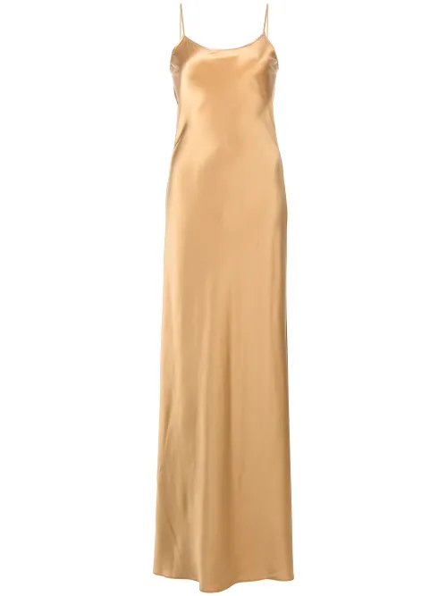 Robe longue en soie à design sans manches - VOZ - Modalova