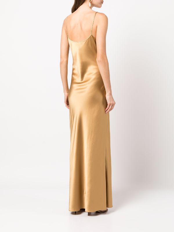 Gold maxi deals slip dress