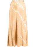 VOZ Bias silk midi skirt - Brown