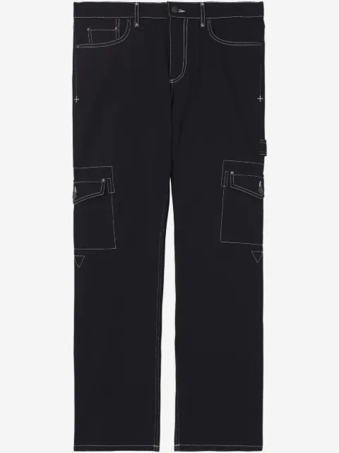 Burberry jeans rectos con costuras en contraste