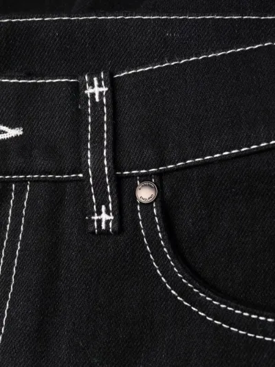 contrast-stitch straight-leg jeans 
