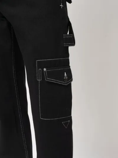Burberry contrast-stitch straight-leg 