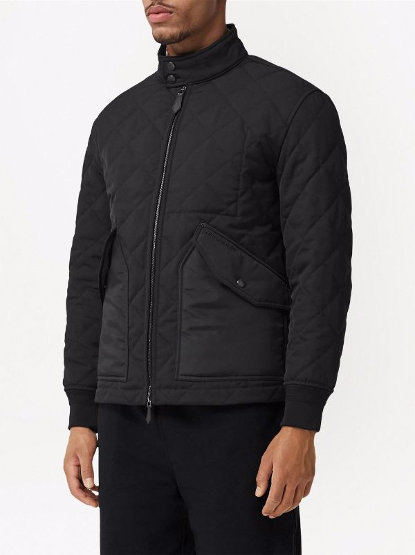 Shop Burberry diamond-quilted thermoregulated jacket with Express Delivery  - FARFETCH