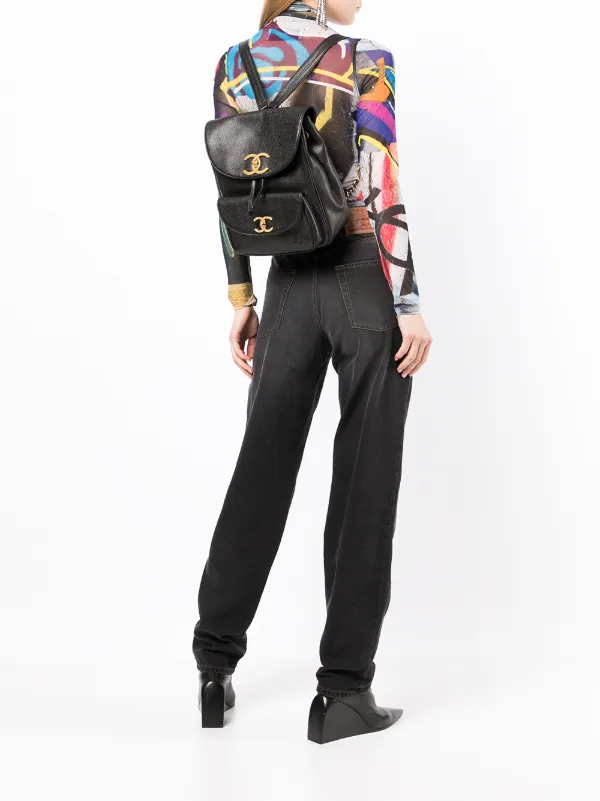 CHANEL Pre-Owned 1995 CC Turn-lock Backpack | Black 