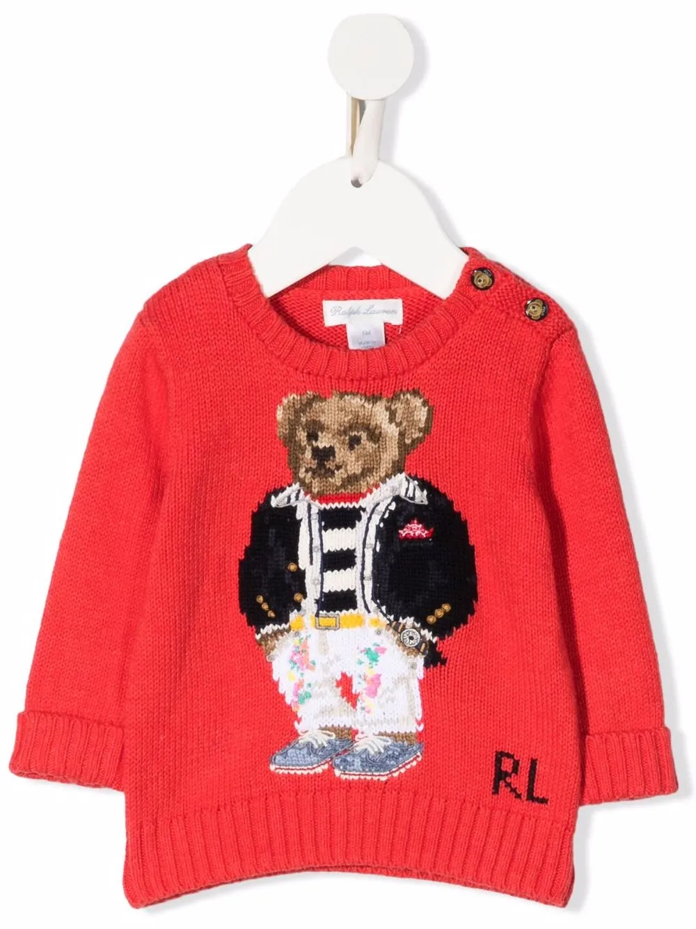 

Ralph Lauren Kids suéter con motivo Polo Bear - Rojo