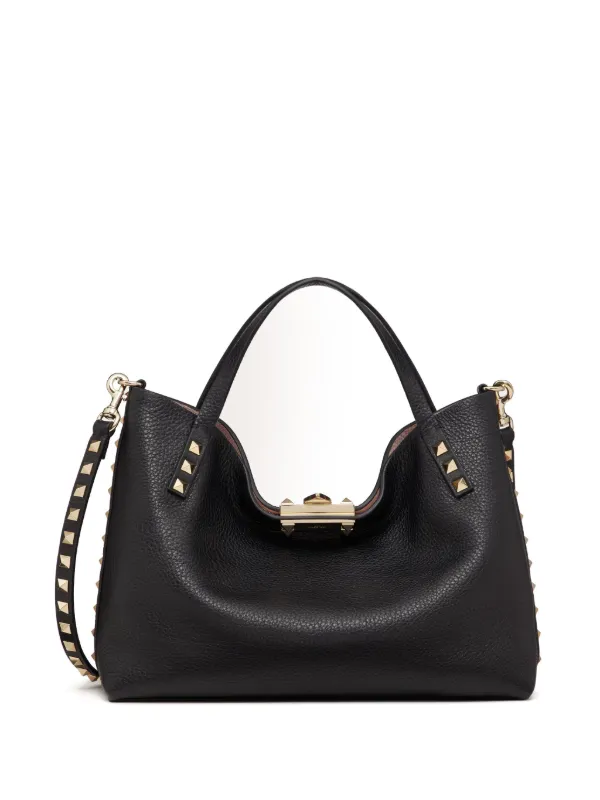 Valentino Garavani Small Rockstud Tote Bag Black FARFETCH CH