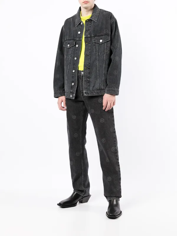 Martine Rose logo-print Denim Jacket - Farfetch