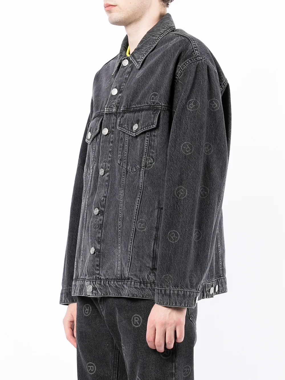 Martine Rose | H.Lorenzo|Denim Parka Jacket (MR227-MARBLE-WASH), S / Marble