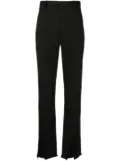 Dion Lee split fray-trim trousers - Black