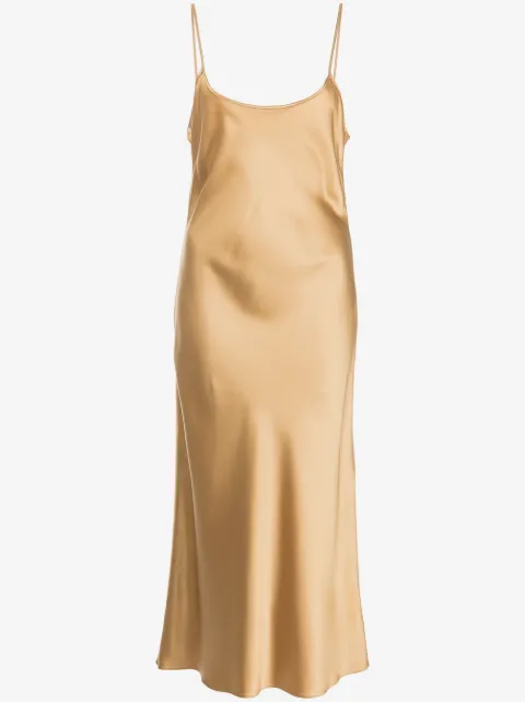 VOZ slip dress metalizado