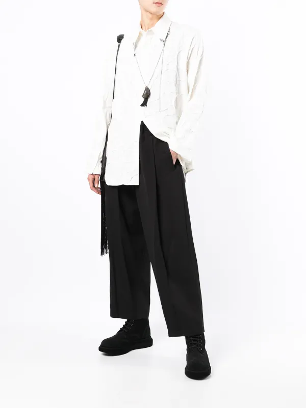 Yohji Yamamoto box-pleat wide-leg 