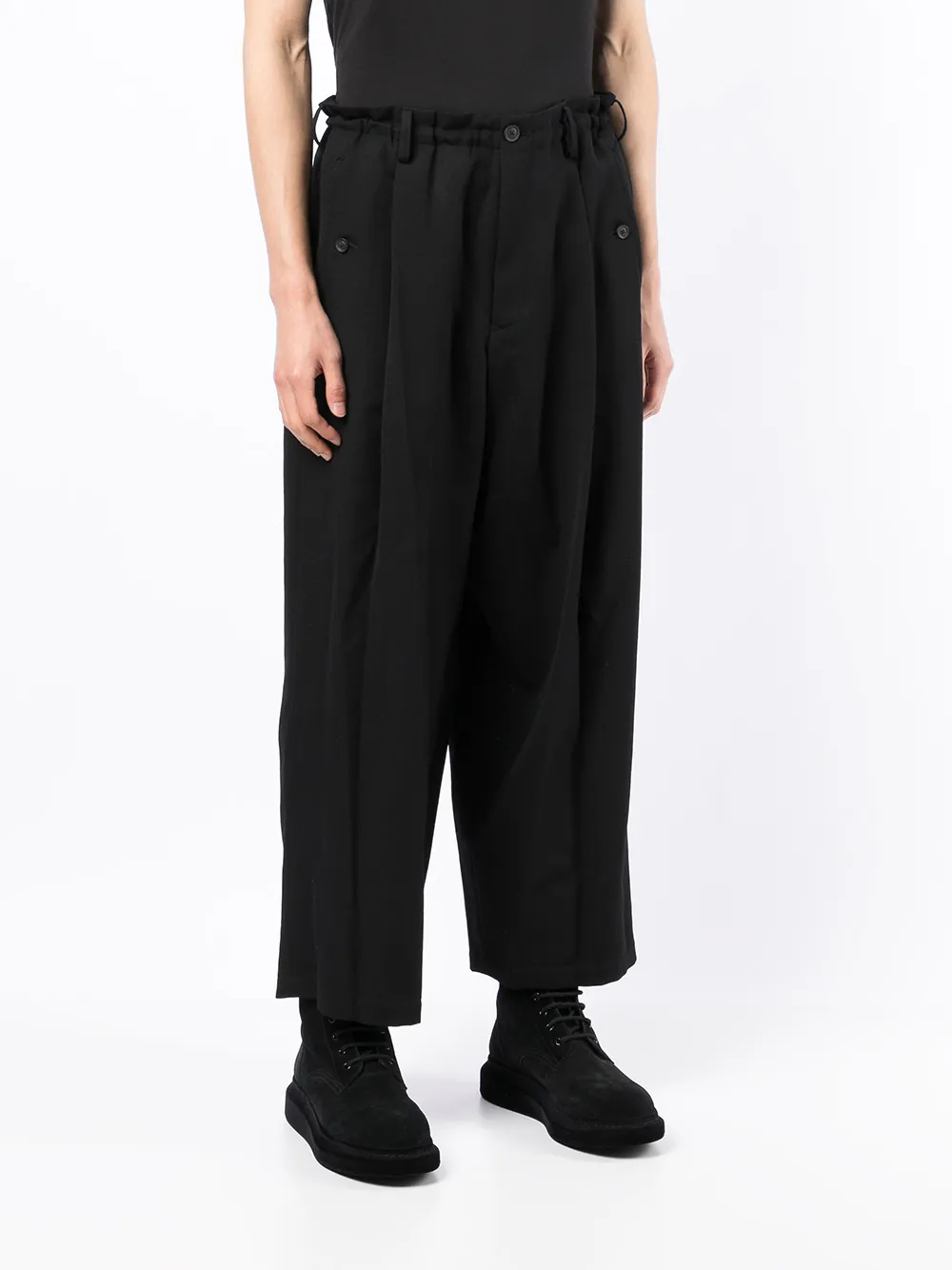 фото Yohji yamamoto широкие брюки со складками