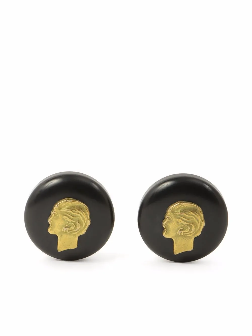 

Chanel Pre-Owned aretes de botón 1994 Mademoiselle - Negro